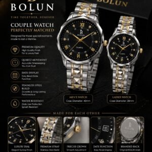 Luxury matching BOLUN couple watches