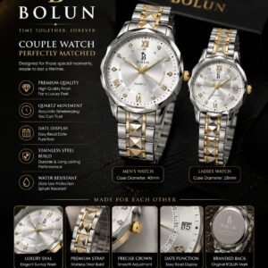 BOLUN Elegant His & Hers Couple Watch Set | Matching Watches